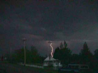 Lightning over a Keweenaw Cabin