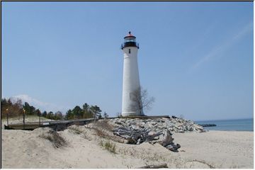 Remote solitary lighthouse