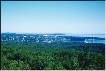 Looking down on Marquette area