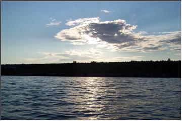 Kayaking sunset