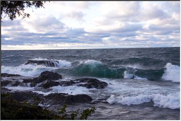 Blue-green waters