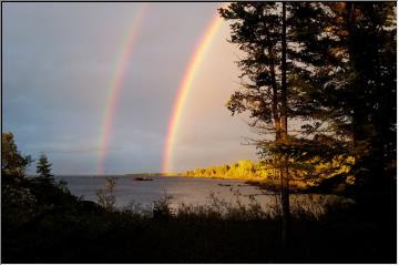 Brilliant double rainbow