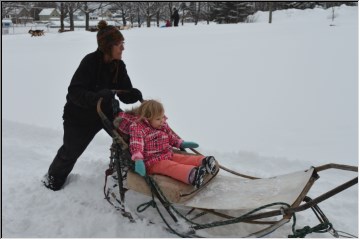 Ellie's dogsled ride