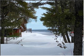 Snowy driveway