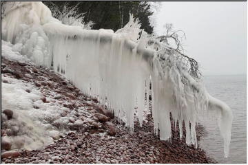 Lake Superior shore ice