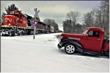 Trains and Old Trucks