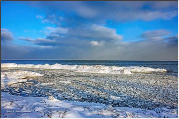 Blue skies and ice