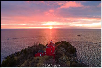 Sunrise at Marquette Harbor