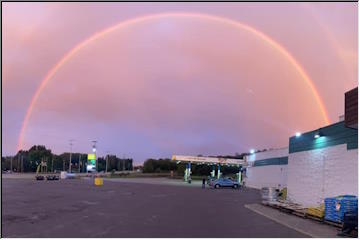 Sunrise rainbow