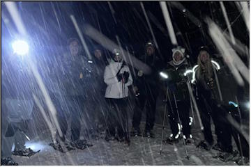 Wintry Snowshoe in the dark