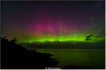 Aurora from Presque Isle Park