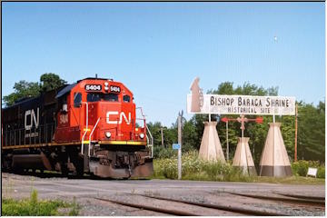 CN Train and Bishop Baraga