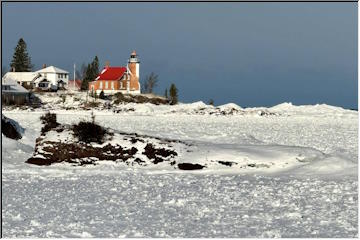 Eagle Harbor is iced in