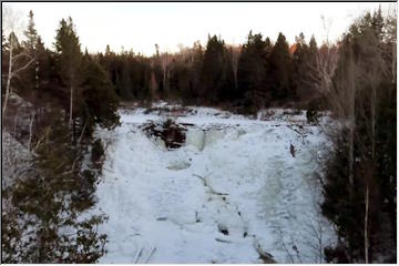 Eagle River Falls in ice