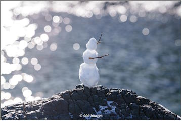 Winter jumper at Black Rocks